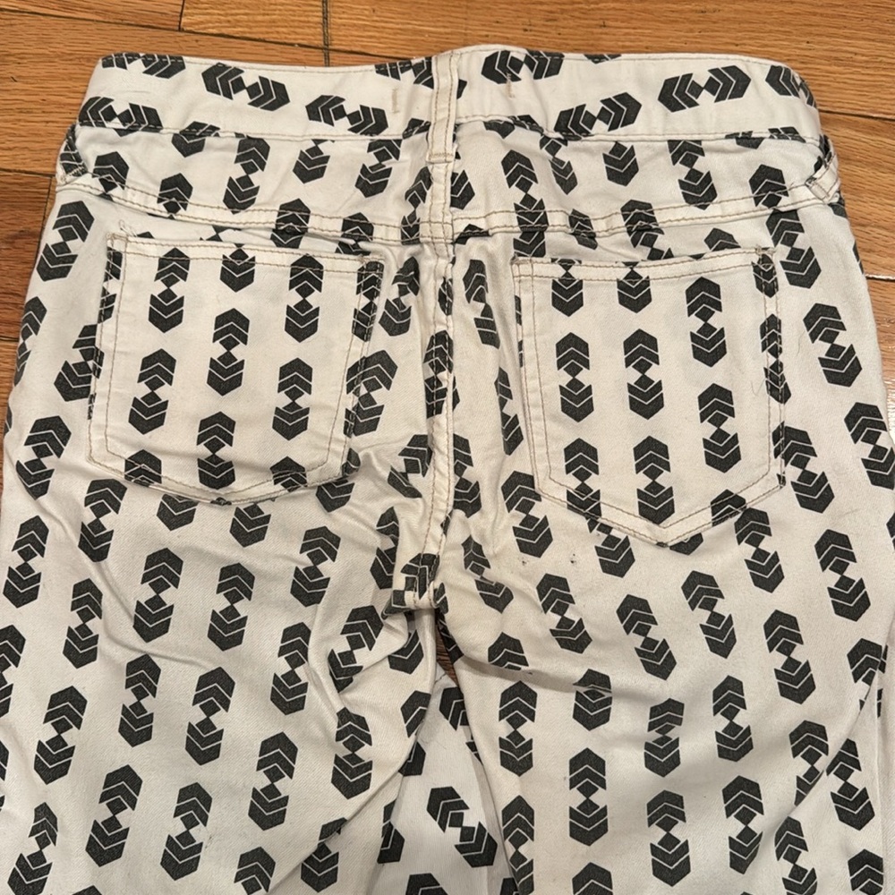 Free People Magnolia Skinny Jeans in Black & White Arrowhead Size 25 - Picture 6 of 7